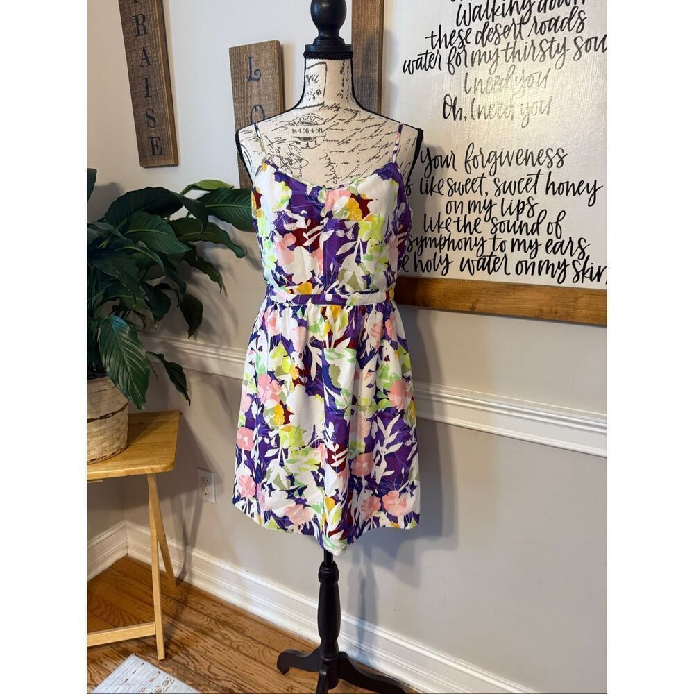 J. Crew Women's Floral Sleeveless Seaside Cami Mini Dress Multicolor Size 8